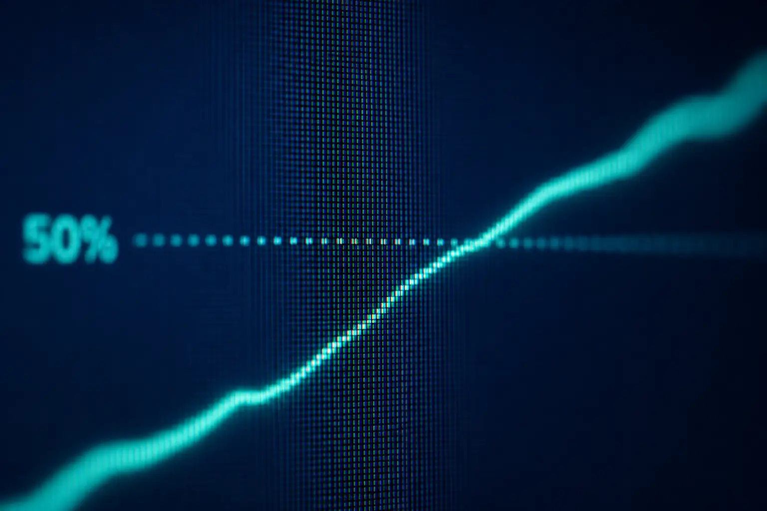Market data and probability charts across several trading screens